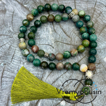 Яшма индийская. Четки православные из гладких бусин 10 мм, 50 камней (1 шт.)