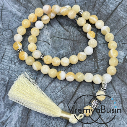 Оникс. Четки православные из гладких бусин 10 мм, 50 камней (1 шт.)