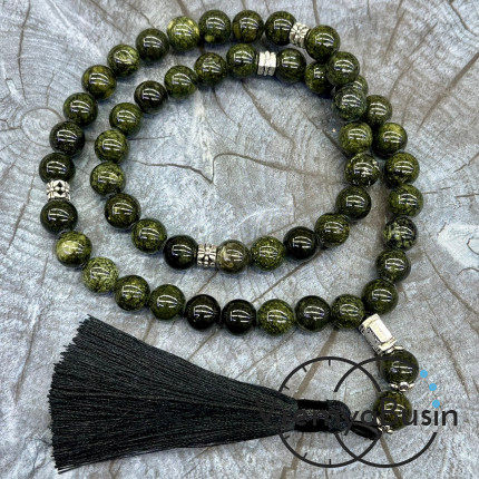 Змеевик. Четки православные из гладких бусин 10 мм, 50 камней (1 шт.)