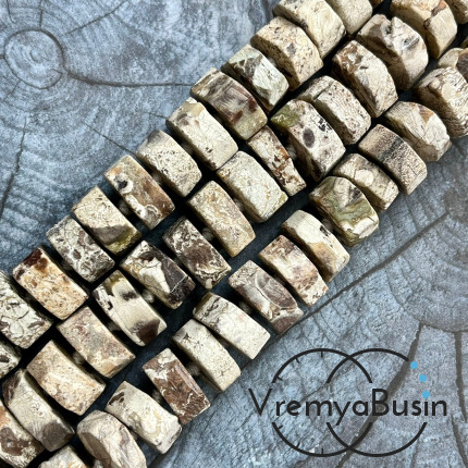 Яшма, крупные бусины шайбы ок. 16х8 мм (1/2 нити, 24 шт.)