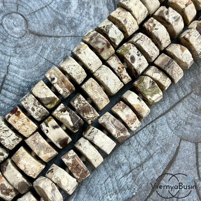 Яшма, крупные бусины шайбы ок. 16х8 мм (1/2 нити, 24 шт.)