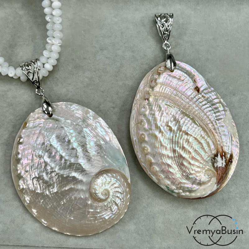 Подвеска крупная натуральная ракушка, ок. 45х60 мм (1 шт.) Подвеска крупная натуральная ракушка, ок. 45х60 мм (1 шт.)