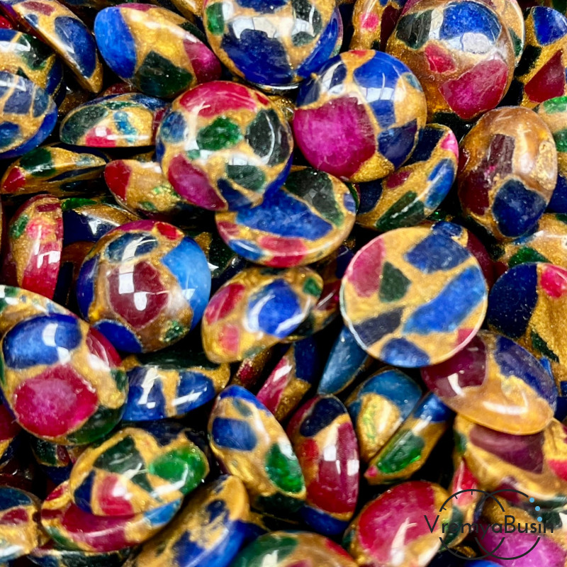 Мозаика, кабошон круглый 15 мм (1 шт.)