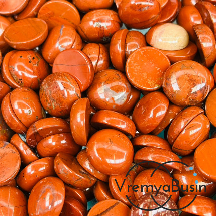 Яшма красная, кабошон круглый 15 мм (1 шт.)