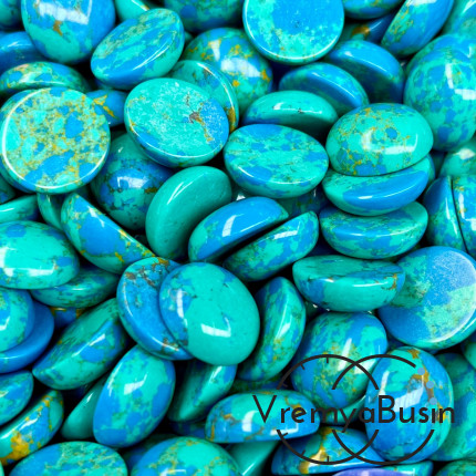 Камень синт., кабошон круглый 15 мм (1 шт.)