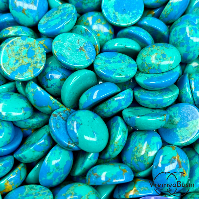 Камень синт., кабошон круглый 15 мм (1 шт.)