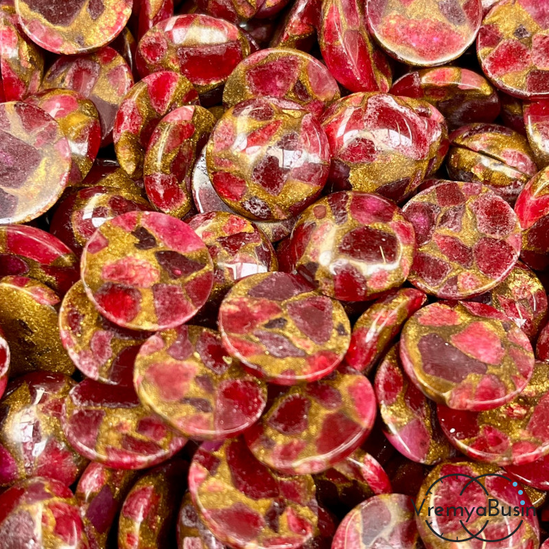 Мозаика, кабошон круглый 15 мм (1 шт.)