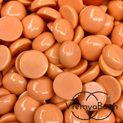 Камень синт., кабошон круглый 15 мм (1 шт.)