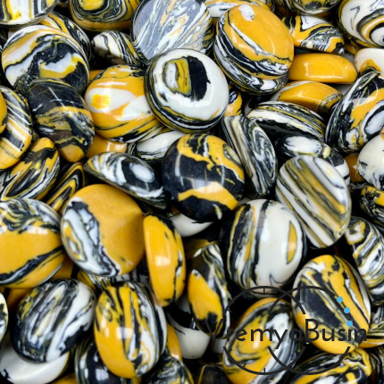 Камень синт., кабошон круглый 15 мм (1 шт.)