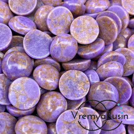 Камень синт., кабошон круглый 15 мм (1 шт.)