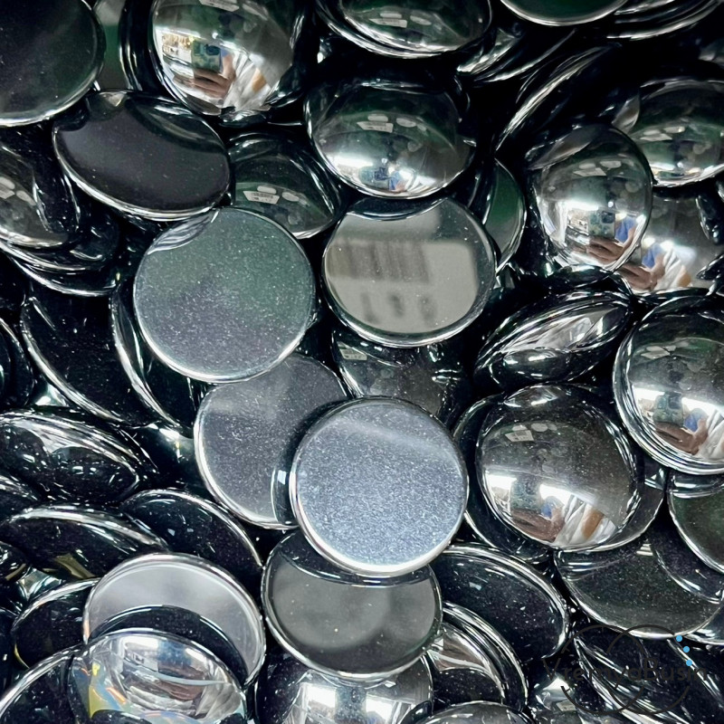 Гематит синт., кабошон круглый 15 мм (1 шт.)