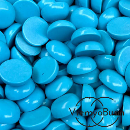 Камень синт., кабошон круглый 15 мм (1 шт.)