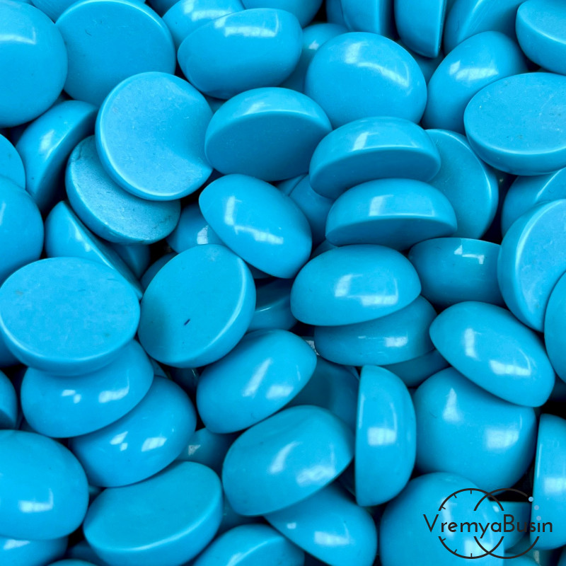 Камень синт., кабошон круглый 15 мм (1 шт.)