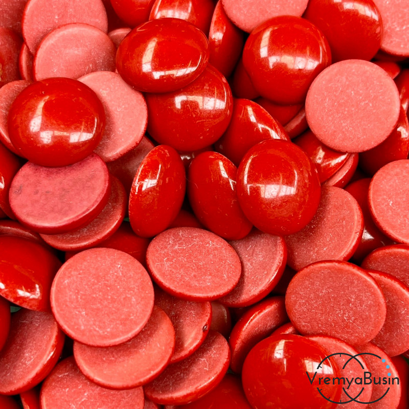 Камень синт., кабошон круглый 15 мм (1 шт.)