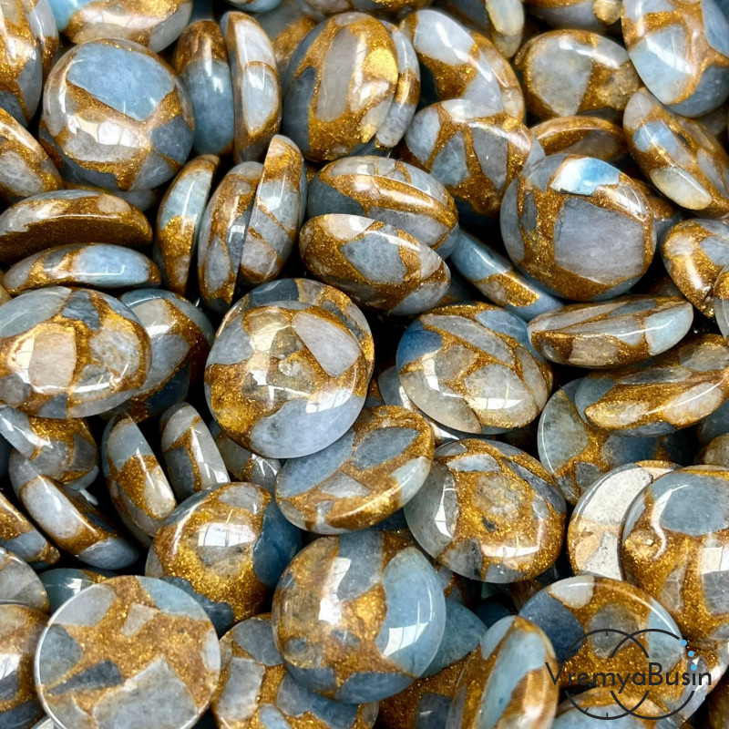 Мозаика, кабошон круглый 15 мм (1 шт.)