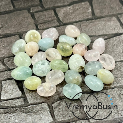 Берилл, галтовка округлая мелкая, ок. 6х8 мм (1 шт.)