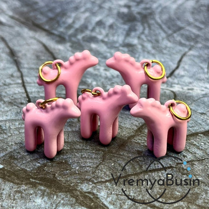 Подвески  из латуни с эмалью "Лошадка", 19х19х7 мм (1 шт.)