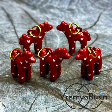 Подвески  из латуни с эмалью "Лошадка", 19х19х7 мм (1 шт.)