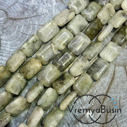 Лабрадор, прямоугольник плоский 13х18 мм (1/2 нити, ок. 10 шт.)