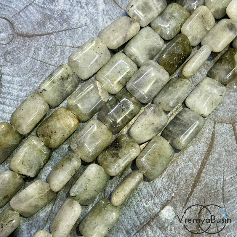 Лабрадор, прямоугольник плоский 13х18 мм (1/2 нити, ок. 10 шт.)