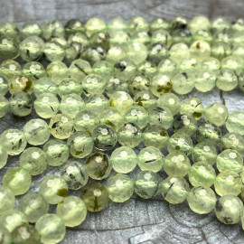 Пренит, шарик граненый 6 мм (1/2 нити, ок. 32 шт.)