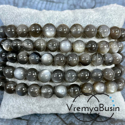 Лунный камень натур., беламорит высшего качества, шарик гладкий 7 мм (ок. 25 шт.)