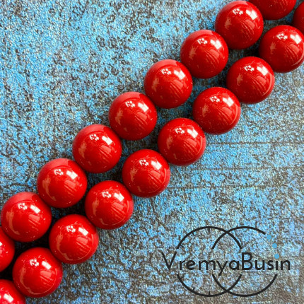 Жемчуг майорка, шарик гладкий  12 мм (1/2 нити, ок. 16 шт.)