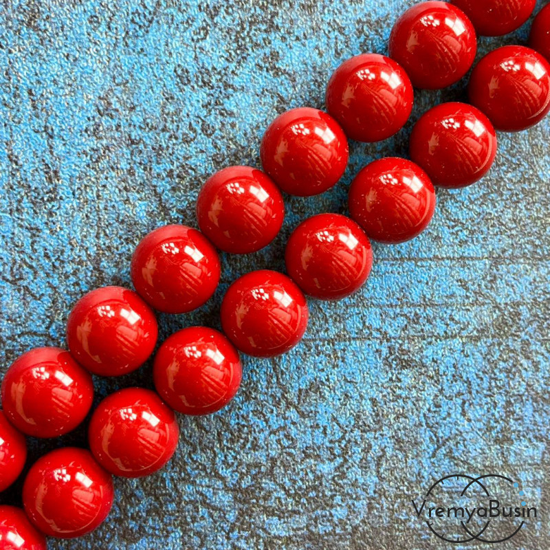 Жемчуг майорка, шарик гладкий  12 мм (1/2 нити, ок. 16 шт.)