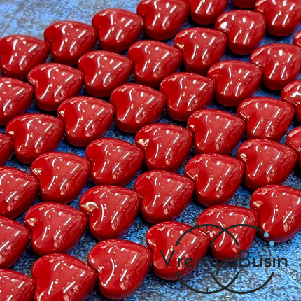 Жемчуг майорка, сердце 12х12х8 мм (1/2 нити, ок. 16 шт.)