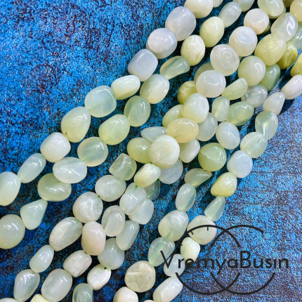 Нефрит, галтовка округлая ок. 10 мм (нить, ок. 40 шт.)