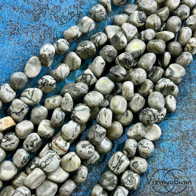 Яшма, галтовка округлая ок. 10 мм (нить, ок. 40 шт.)