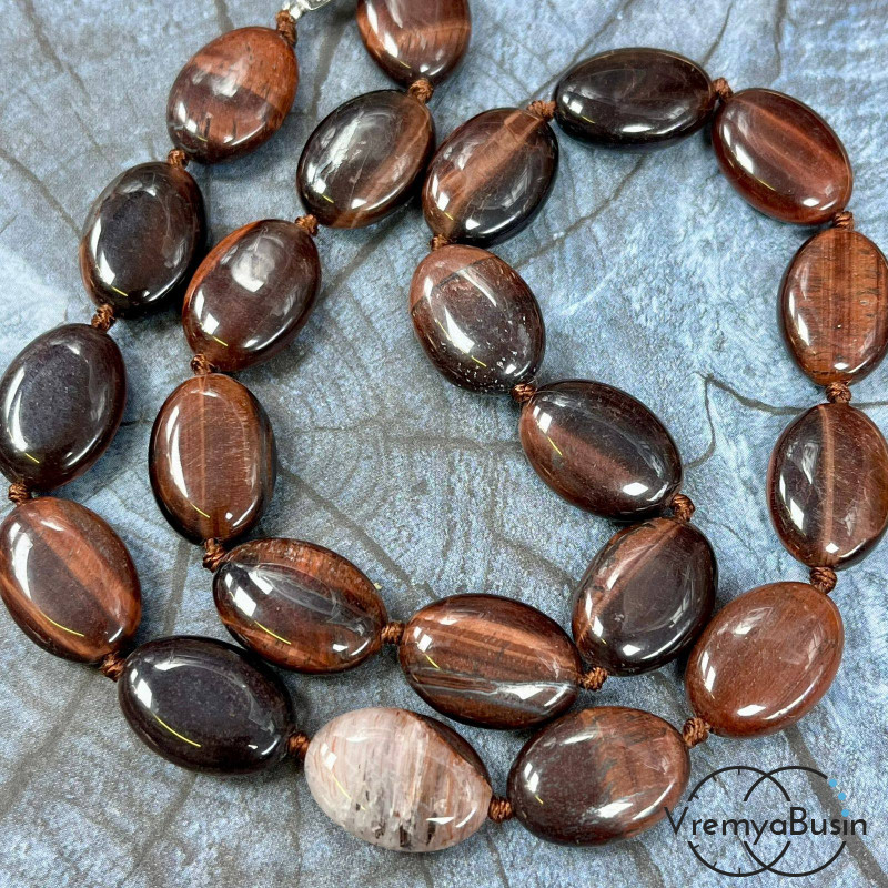 Бычий глаз, овал плоский 13х18мм (1/2 нити, ок. 11 шт.)