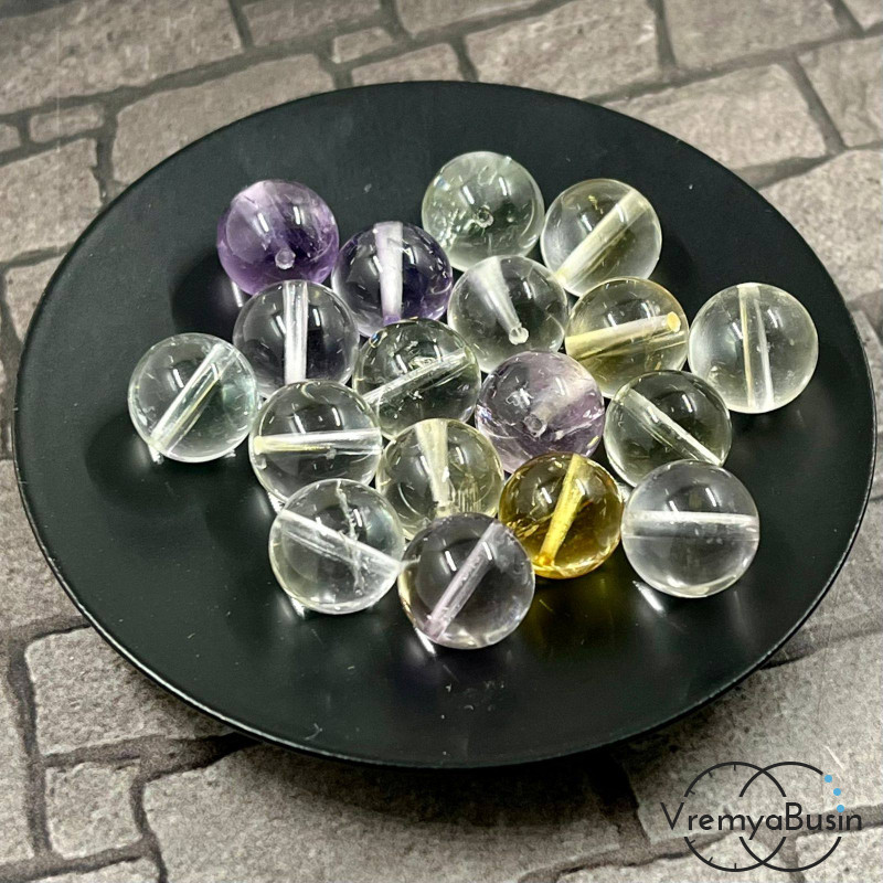 Аметрин натур., шарик гладкий 10 мм (1 шт.)