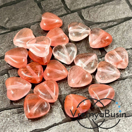 Халцедон, сердце гладкое 10 мм (1 шт.)