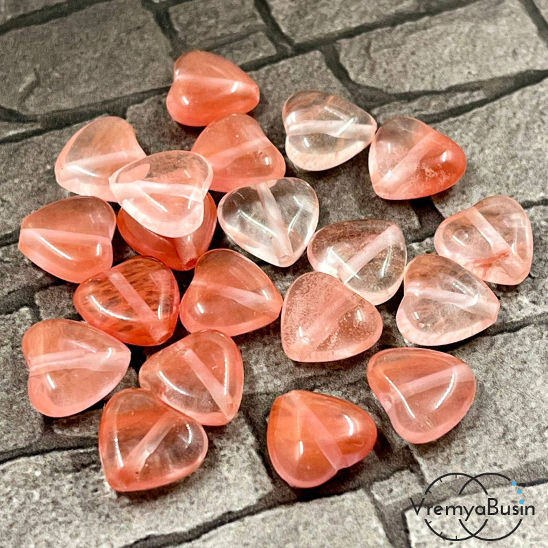 Халцедон, сердце гладкое 10 мм (1 шт.)