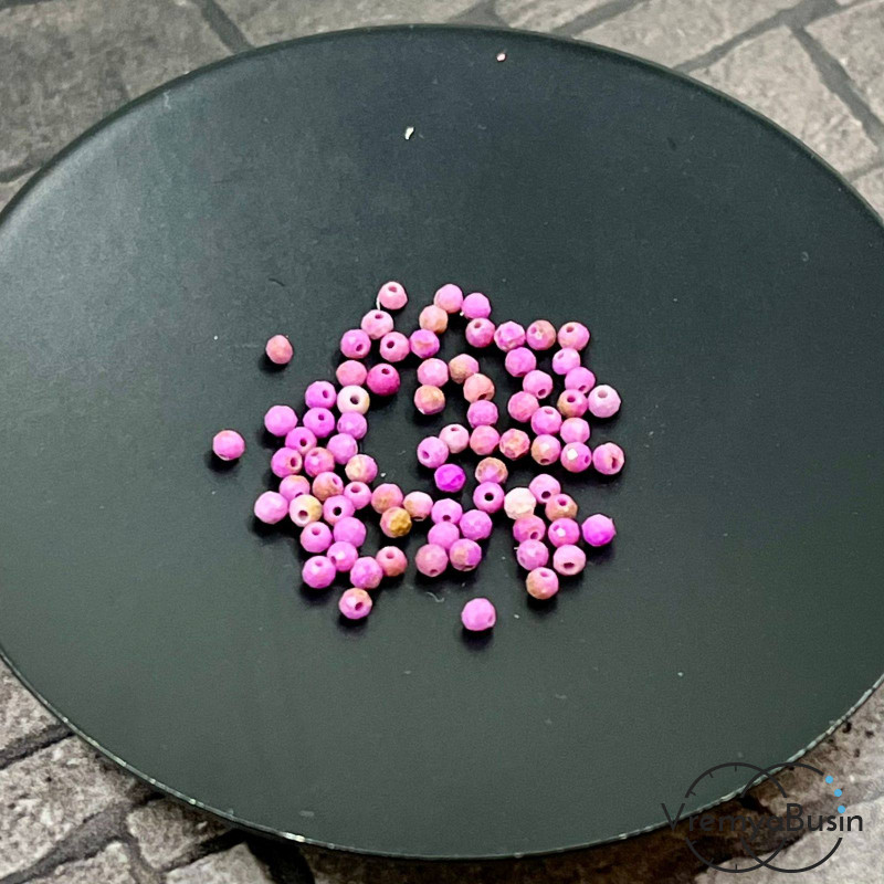 Фосфосидерит, бусины шарики с ювелирной огранкой, 2 мм (упак. 40 шт.)