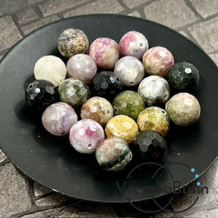 Турмалин, шарик граненый 10 мм (1 шт.)