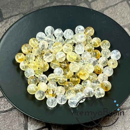 Цитрин натур., шарик гладкий 4 мм (1 шт.)