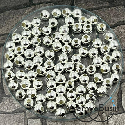 Разделители шарики, 5 мм, цв. никель (упак. ок. 50 шт.)