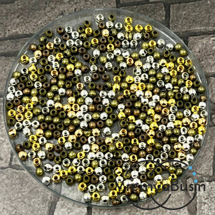 Разделители шарики, 2.5 мм, цв. микс (упак. ок. 200 шт.)