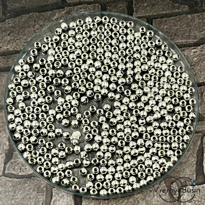 Разделители шарики, 2.5 мм, цв. никель (упак. ок. 200 шт.)