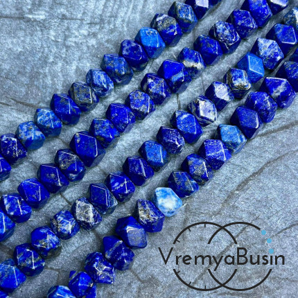 Лазурит, бусины свободной огранки ок. 15х18 мм (нить, ок. 50 шт.)