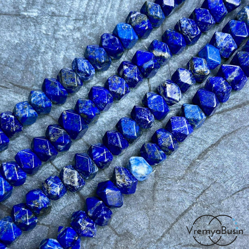 Лазурит, бусины свободной огранки ок. 15х18 мм (нить, ок. 50 шт.)