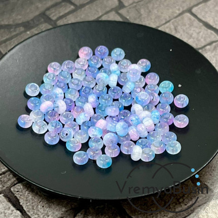 Кошачий глаз синт., рондель мелкий гладкий 2х4 мм (упак. ок. 25 шт.)