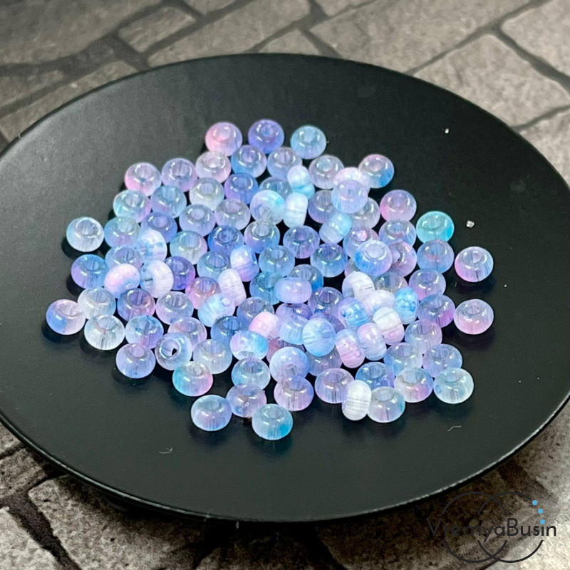 Кошачий глаз синт., рондель мелкий гладкий 2х4 мм (упак. ок. 25 шт.)