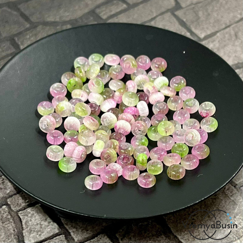 Кошачий глаз синт., рондель мелкий гладкий 2х4 мм (упак. ок. 25 шт.)