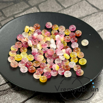 Кошачий глаз синт., рондель мелкий гладкий 2х4 мм (упак. ок. 25 шт.)