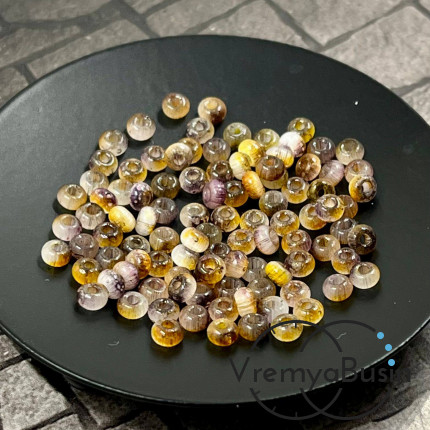 Кошачий глаз синт., рондель мелкий гладкий 2х4 мм (упак. ок. 25 шт.)