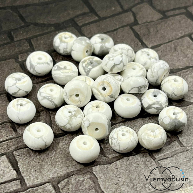  Кохолонг, рондель гладкий, 6х10 мм (1 шт.)