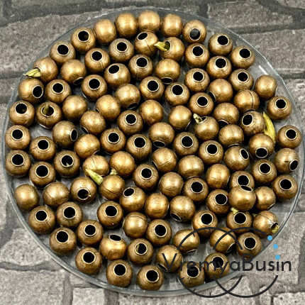 Разделители шарики, 5 мм, цв. медь (упак. ок. 50 шт.)